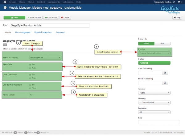 Joomla GegaByte Random Article Extension