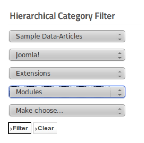 Joomla Hierarchical Category Filter Extension