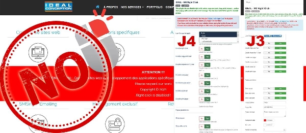 Joomla IDEAL NO RIGHT CLICK ! Extension