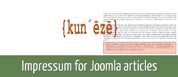 Joomla Impressum For Joomla Articles Extension