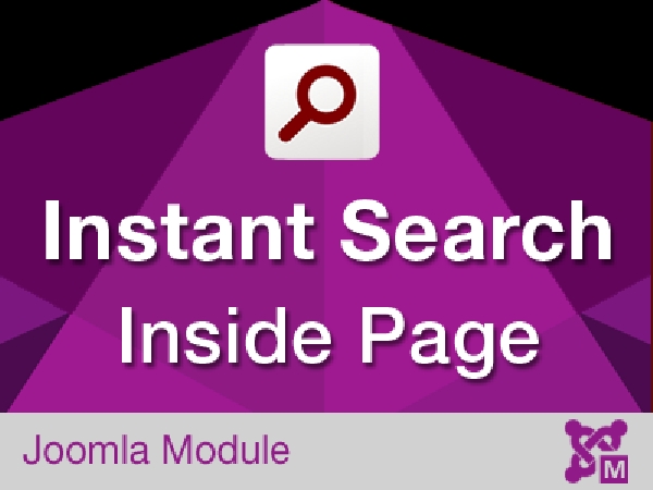 Joomla Instant Search Inside Page Extension