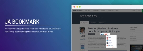 Joomla JA Bookmark Extension