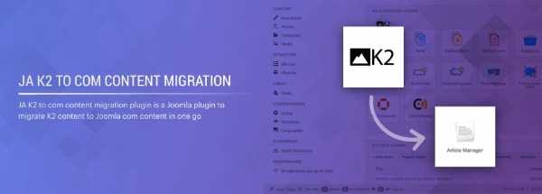 Joomla JA K2 To Com Content Migration Extension