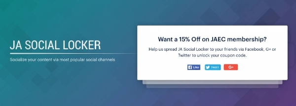 Joomla JA Social Locker Extension