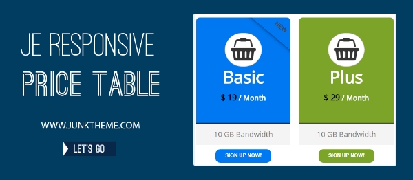 Joomla JE Responsive Price Table Extension