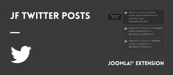 Joomla JF Twitter Posts Extension