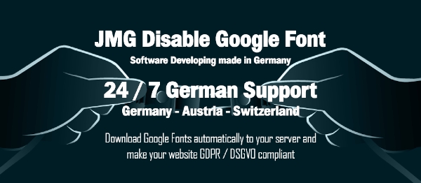 Joomla JMG Disable Google Font Extension