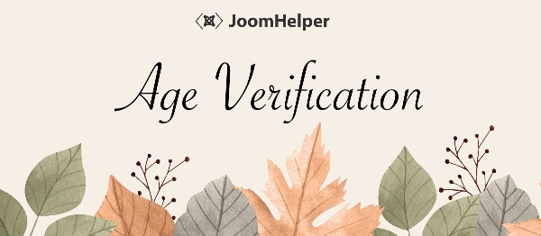 Joomla JMP Age Verification Extension