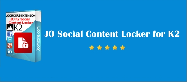 Joomla JO Social Content Locker For K2 Extension