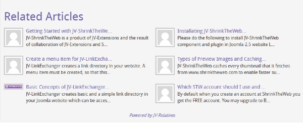 Joomla JV-Relatives Extension