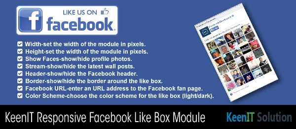 Joomla KeenIT Responsive Facebook Like Box Extension