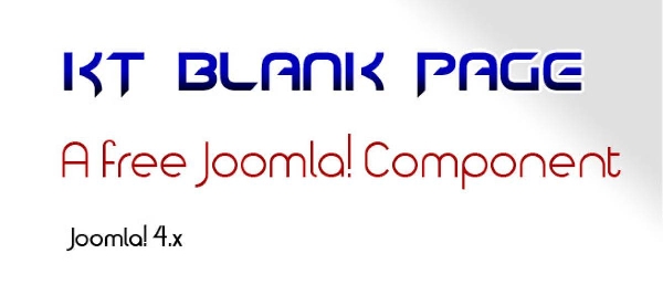 Joomla KT Blank Page Extension