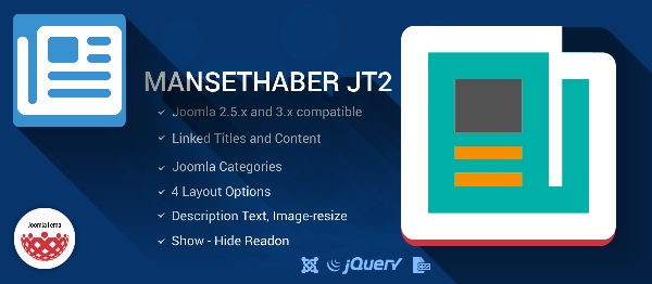 Joomla Manset Haber JT2 Extension