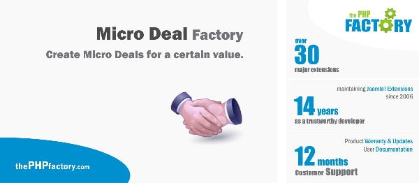 Joomla Micro Deal Factory Extension