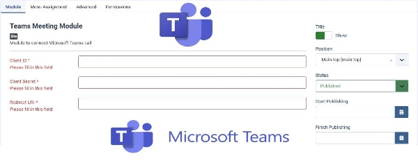 Joomla Microsoft Teams Call Extension