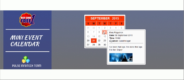 Joomla Mini Event Calendar Extension