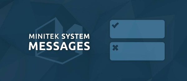 Joomla Minitek System Messages Extension