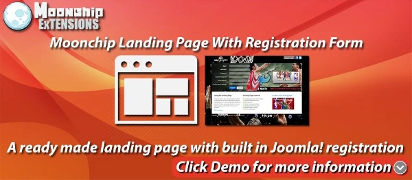 Joomla Moonchip Landing Page With Registration Form Extension