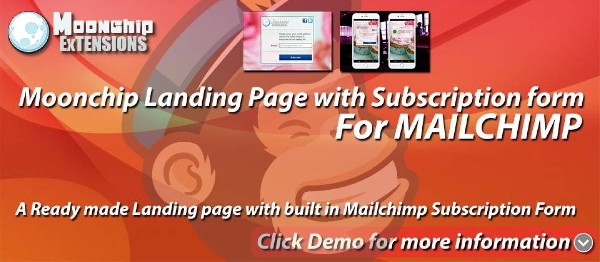 Joomla Moonchip Landing Page With Subscription Form Extension