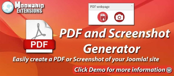 Joomla Moonchip PDF And Screenshot Generator Extension