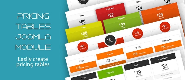 Joomla Mx Pricing Table Extension