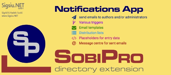 Joomla Notifications Application For SobiPro Extension