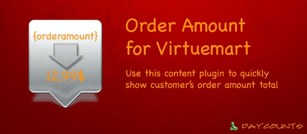 Joomla Order Amount Content Plugin For Virtuemart Extension