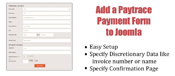 Joomla PayTrace Form Extension