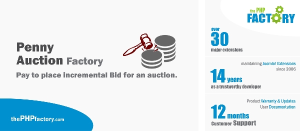 Joomla Penny Auction Factory Extension