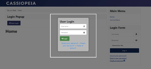 Joomla Popup Login Extension