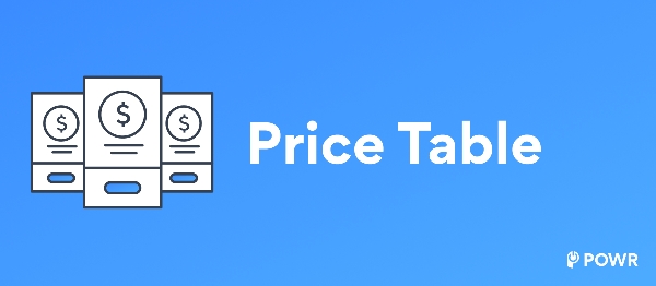 Joomla POWR Price Table Extension