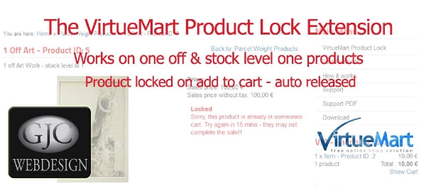 Joomla Product Checkout Lock For VirtueMart Extension