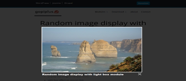 Joomla Random Image With Light Box Extension