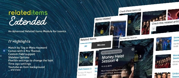 Joomla Related Items Extended Extension