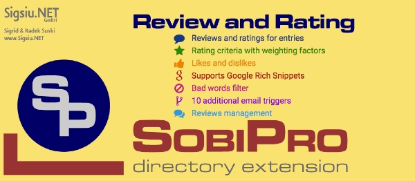 Joomla Review And Rating Application For SobiPro Extension