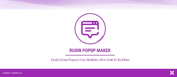 Joomla Ruxin Popup Maker Extension