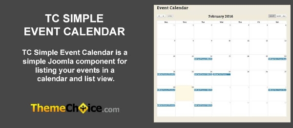 Joomla Simple Event Calendar Extension