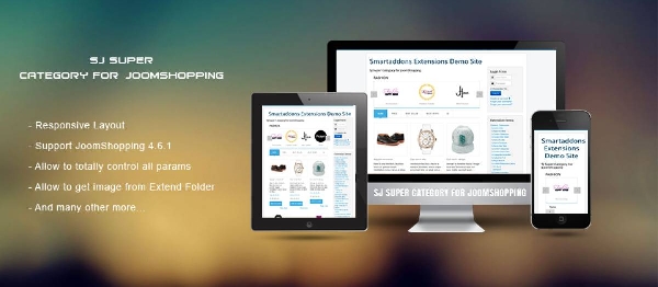 Joomla SJ Super Category For JoomShoping Extension