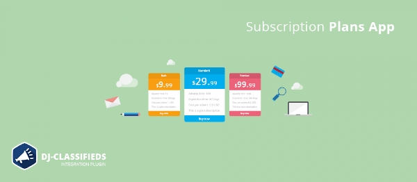 Joomla Subscription Plans App For DJ-Classifieds Extension