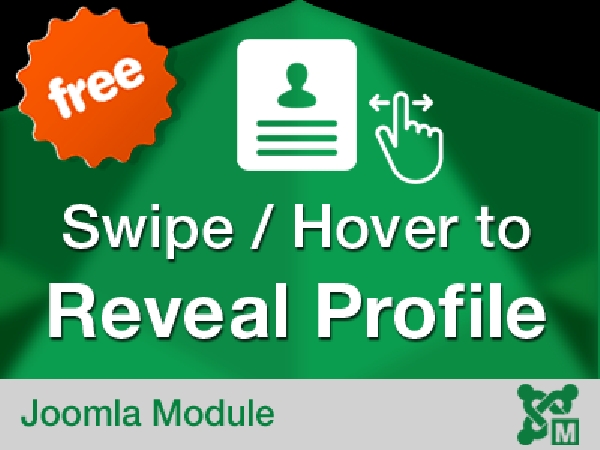 Joomla Swipe Hover To Reveal Profile Extension