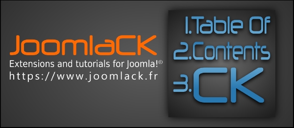 Joomla Table Of Contents CK Extension