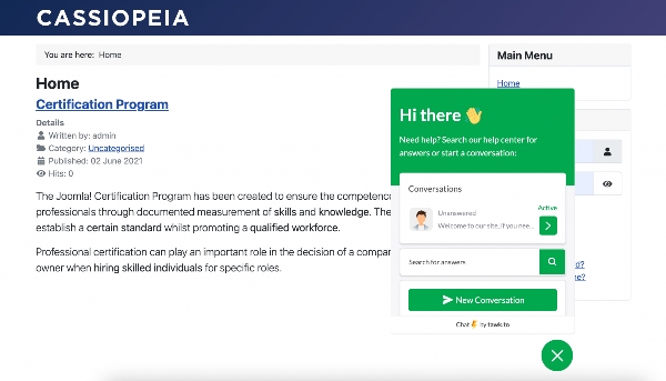 Joomla Tawk.to Message Chat Extension