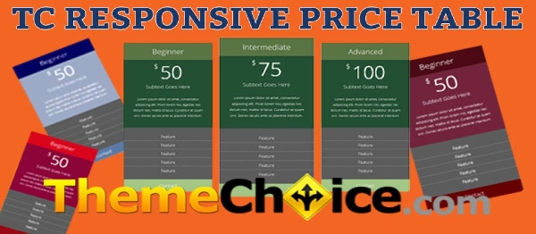 Joomla TC Price Table Extension