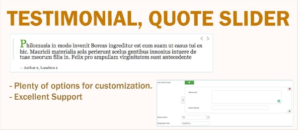 Joomla Testimonial, Quote Slider Extension