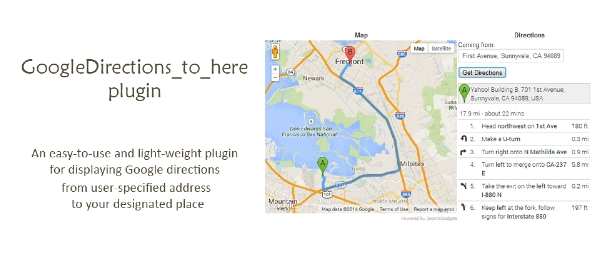 Joomla To Here For GoogleDirections Extension