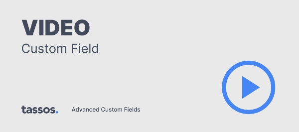 Joomla Video - Advanced Custom Fields Extension