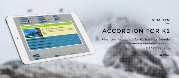 Joomla Vina Item Accordion For K2 Extension