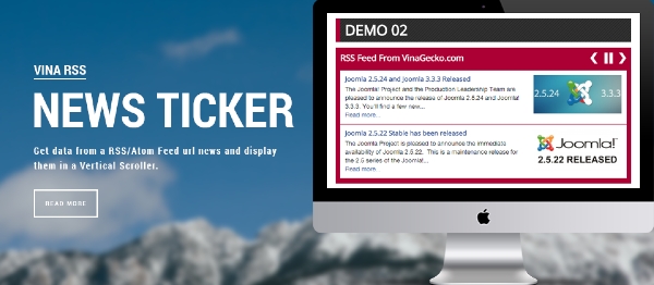 Joomla Vina RSS News Ticker Extension