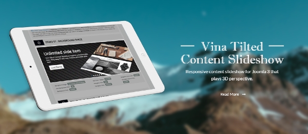 Joomla Vina Tilted Content Slideshow Extension