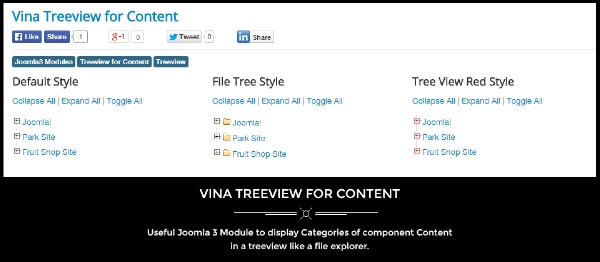 Joomla Vina Treeview For Content Extension